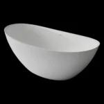 Aquarius Maggiore Freestanding Stone Bath in Gloss White - 1670 x 818mm - Image 2