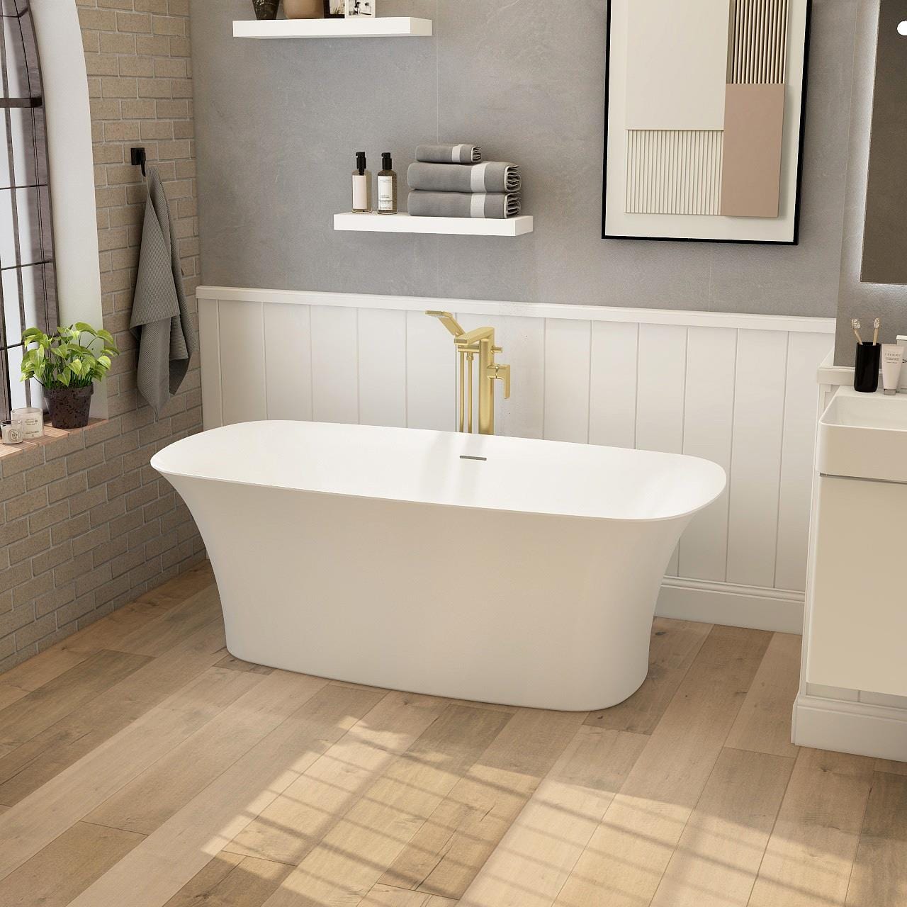 Imex Blade Double Ended Freestanding Bath - 1700 x 800mm