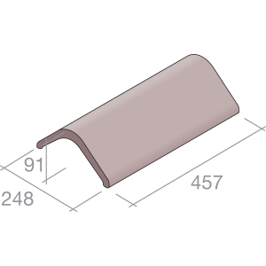 Marley Modern Ridge Roofing Tile Smooth Grey - Pallet of 140