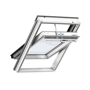 VELUX Electric Centre Pivot Roof Window White Painted 1340mm x 978mm GGL UK04...